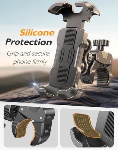 Rolgno Bike Phone Holder, [Vibration Damper] Motorbike Phone Holder — view 3