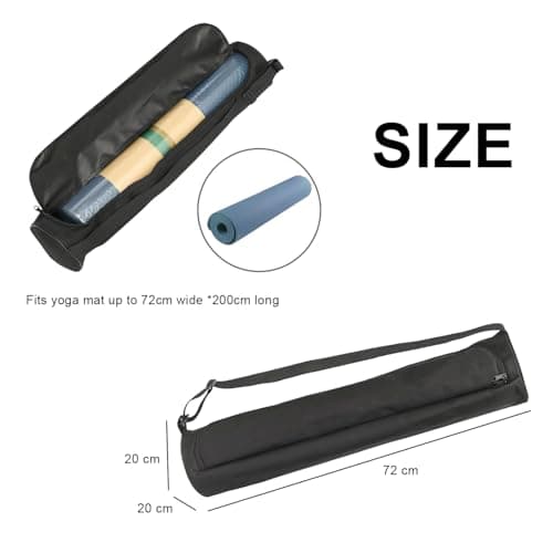 Yoga Mat Bag,Bag For Yoga mat,Full-Zip Exercise Yoga Mat Carry Bag (Black) — view 2