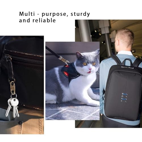 4 Pcs Small Zipper Clips,Double Opening Snap S Hooks Backpack Zipper Lock Anti Theft,Detachable Gunmetal Anti Theft Zip Lock for Bag, Tent, Handbags, Camping, Fishing, Traveling, Outdoor Sports — view 6
