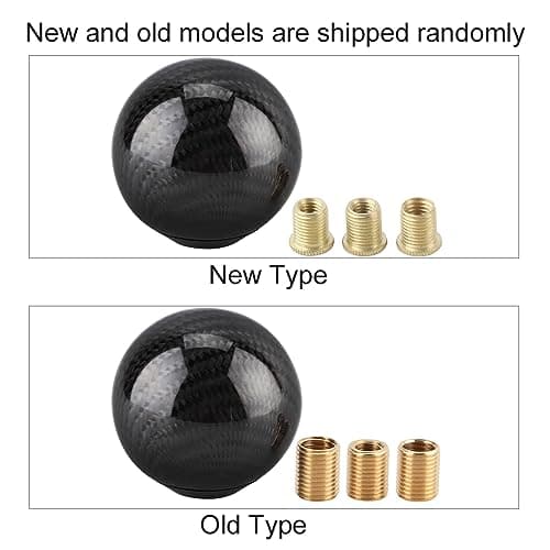 Tbest Universal Manual Gear Knob Carbon Fiber Shifter (Black) — view 3