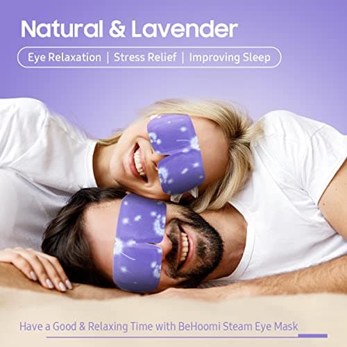 BeHoomi Lavender Scented Steam Eye Mask – 10 Pack, Self-Heating Warm Compress for Eyes, Soothing Moist Heat Relief, Relaxation & Sleep Aid, Perfect for Travel, Spa & Gifts — view 2