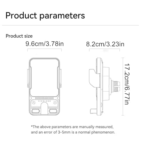 Fast Wireless Car Charger Mount | Auto-Clamping Charging Phone Holder With 360-degree Screen Rotation | Electric Rotating Wireless Charging Bracket for Business Trip Family Travel Daily Commute — view 2