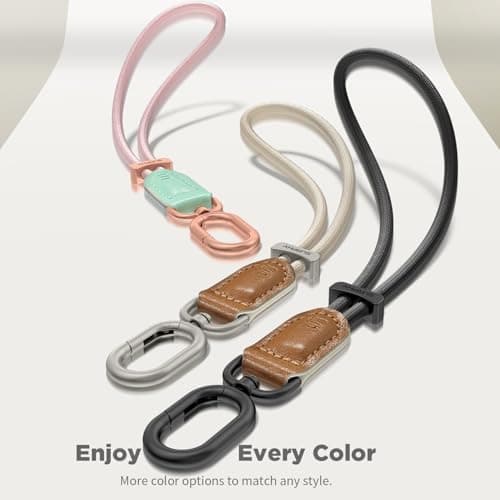 SURPHY Leather Strap for Phone, Adjustable Stylish Anti-Theft Wrist Lanyard — view 6
