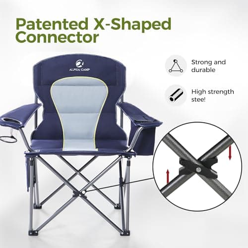 ALPHA CAMP Camping Chairs for Adults Camping Chairs for Heavy People — view 4