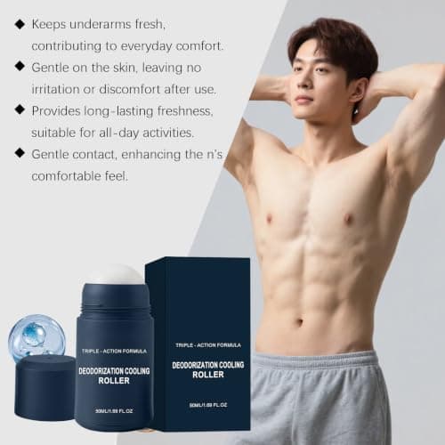 Circuroll Leg Roller, Circuroll Natural Cooling Roller for Legs, Circuroll Leg Cream,Leg Roller Natural Roller for Legs Circuroll Leg Men's Deodorant Roll-On Serum for All Skin Types 50ml (2) — view 4