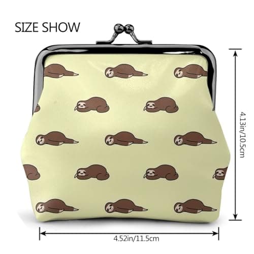 Sleep Sloth Printing Minimalist Lightweight Wallet for School and Work Commutes,Concerts Travel Kit Wallet — view 5