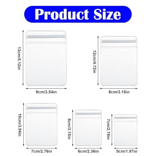 Sorcristy 5 Sizes Jewellery Bags, 50Pcs Jewellery Pouches Small with Self-Sealing Zipper Anti Tarnish Jewelry Storage Bags for Rings, Earrings, Bracelets, Small Packaging — view 2