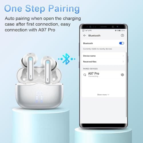Wireless Earbuds Bluetooth 5.4 with HiFi Stereo Bass, 40H In‑Ear Earphones — view 5