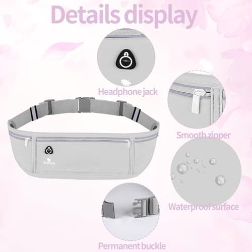 QZLSAYSL Running Belt, Grey Running Belt，Waterproof，Grey — view 3