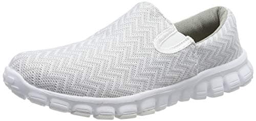 Get Fit Women’s Slip-On Walking Shoes - Lightweight Breathable Trainers with Memory Foam - Casual Work Sneakers - Comfortable Gym, Travel & Everyday Wear - Navy - UK6/EU51