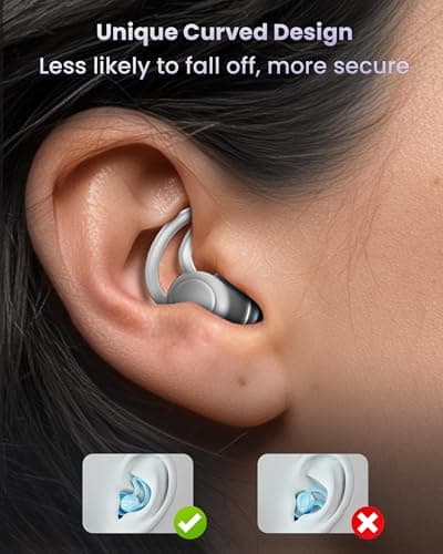 Chlffua Ear Plugs for Sleep-2Pairs, Noise Reduction Ear-Plugs Reusable Soft Silicone Earplugs for Sleeping, Snoring Partner, Travel, Deep Focus, Side Sleepers, Work & Studying Comfortable, Grey — view 4