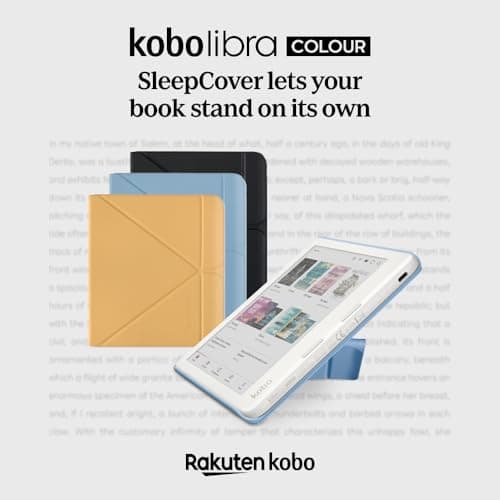 Kobo Libra Colour SleepCover Case, Butter Yellow, Vegan Leather — view 5
