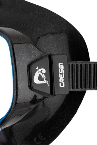 CRESSI Perla Mask Black/Blue-Single Perla Mask for Diving and Snorkelling, Black/Blue, One Size, Unisex — view 6