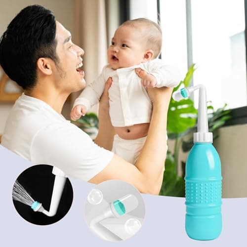 Cleansing Bottle for Women - 300ml Women Hygiene Kit, Travel Vaginal Rinse, Soft Tip Washer | Ergonomic Feminine Cleansing Solution for Postpartum Care Home Use Outdoor Convenience — view 3