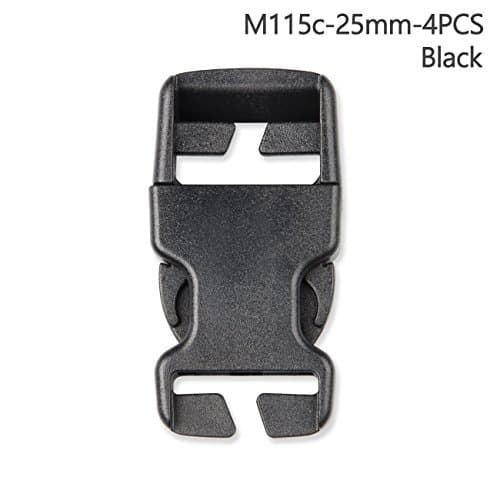 DYZD Plastic Buckle Repair Kit Quick Release Buckles No Sewing Required for Backpack Bag (4pcs Black,25 mm) — view 6