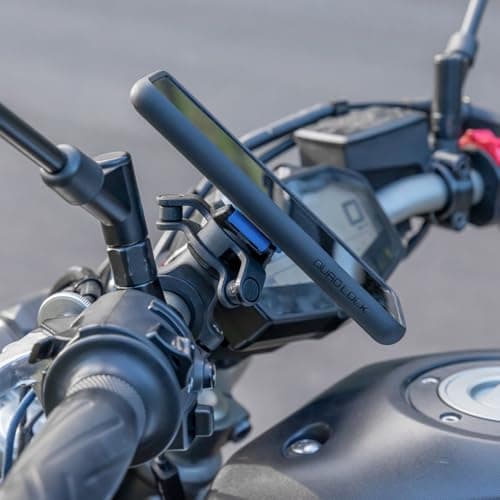 Quad Lock Motorcycle Handlebar Phone Mount Kit with Vibration Dampener and iPhone 15 Pro MAG Case — view 5