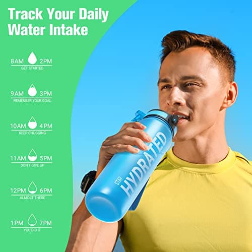 Sahara Sailor Water Bottle 1L, Leakproof Tritan Bottle with Time Marker — view 6