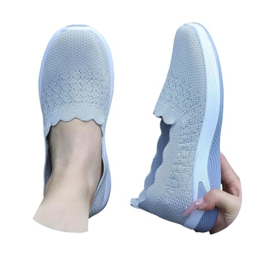 Womens Slip On Trainers Comfortable Walking Shoes Casual Sneakers — view 2