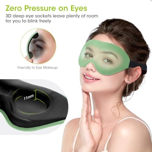 100% Blackout Sleep Mask for Women Men-Laitver Eye Mask for Side Sleeper — view 3