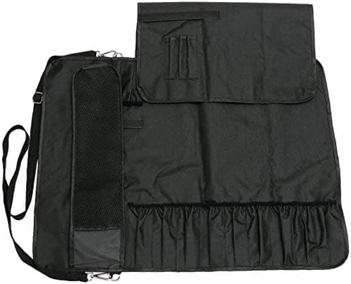YWYHHM Chef Knife Roll Bag, 17 Slots Chef Knife Bag, Knife Case for Kitchen Camping Knife, Heavy Duty Utility Knife Storage Tote with Shoulder Strap, Tool Gifts Gadgets for Men — view 4