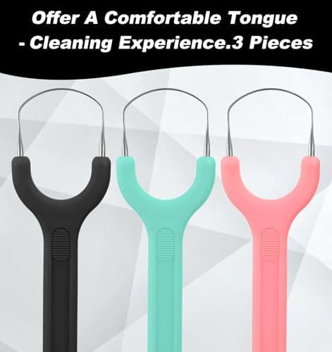 6 Pcs Stainless Steel Tongue Scraper, Tongue Brush Set for Adults & Kids — view 4