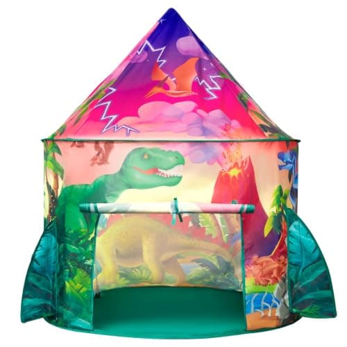 JOYIN Kids Play Tents Indoor Outdoor, Dinosaur Play Tent, Dinosaur Pop Up Tent for Kids, Toddlers Playhouse Toys, Birthday Gifts for 3 4 5 6 7 8 Year Old Boys & Girls