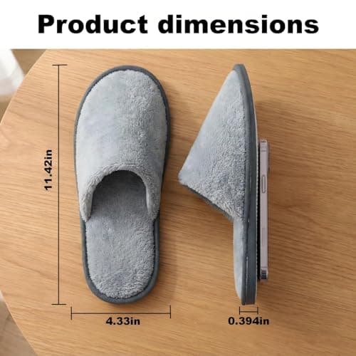 JXAurix 4 Pairs Size 42 Closed Toe Spa Slippers, indoor slippers(2 colores) — view 2