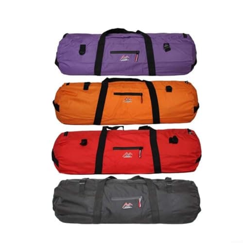 Large Capacity Waterproof Folding Tent Storage Bag Outdoor Camping Hiking Luggage Pack Pouch With Adjustable Strap Front Pocket Handles Oxford Cloth(Orange S) — view 2