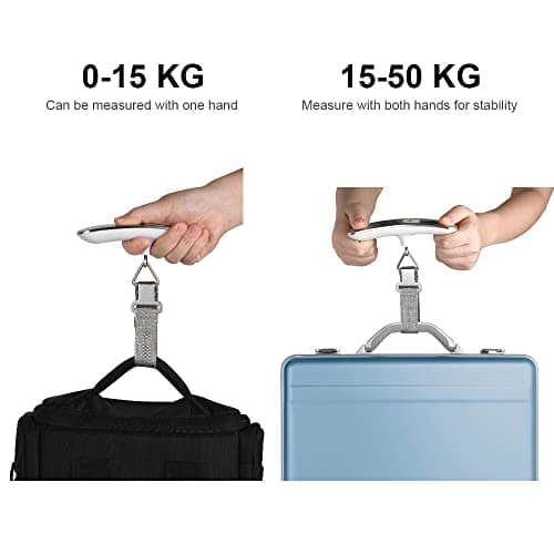 Flintronic 1PC Luggage Scales, Portable Digital Suitcase, Electronic Luggage Scale Hanging with Backlit & Tare Function, Weight Scale Lightweight for Travel Shopping Luggage Bag-Battery Included — view 6