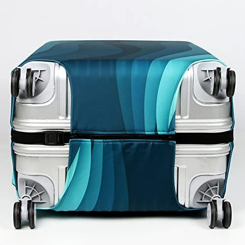 Hiseng Solid Color Travel Trolley Case Cover Elastic Protector Washable Spandex Suitcase Cover Luggage Storage Covers for 18-32 Inch Luggage Cover for Adult and Kids (Maroon,M (22-24inch)) — view 3