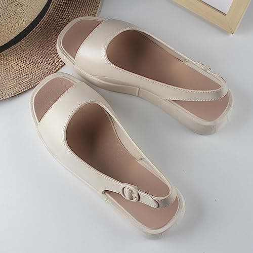 wedge sandals for women sandals for women cushion walk supportive orthopedic plantar fasciitis relief long distance walking tourist travel city break ladies size 5 uk — view 5