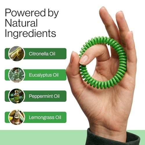 Anbar Mosquito Repellent Bracelets Bands for Adults and Kids, 14 Pack, All-Natural Deet-Free, Non-Toxic Protection, Stretchy Waterproof Anti-Mosquito Wristbands for Hiking and Camping — view 3