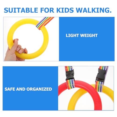 OFFSCH 3pcs Outdoor Walking Rope with Handles, Preschool Safety Leash, Portable Anti-Lost Kindergarten Walking Rope for Safe Group Travel and Spring Autumn Outings — view 3