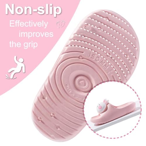 Kids Slide Sandals Toddler Summer Slippers Boys Girls Beach Flip Flops Anti-Slip Pool Sliders for Children Pink Toddler UK 6.5/7 (Label Size 160mm) — view 5