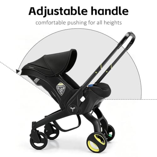 Baby Car Seat & Pushchair & Baby Carrier 3-in-1 Design, Adjustable Backrest, Handle, Foldable, 5-Point Harness, Supports Forward/Rearward Fitting, Suitable for 0+ Stage. — view 4
