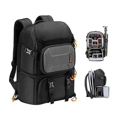 TARION Waterproof Camera Bag Backpack with Side Access 15.6" Laptop Sleeve