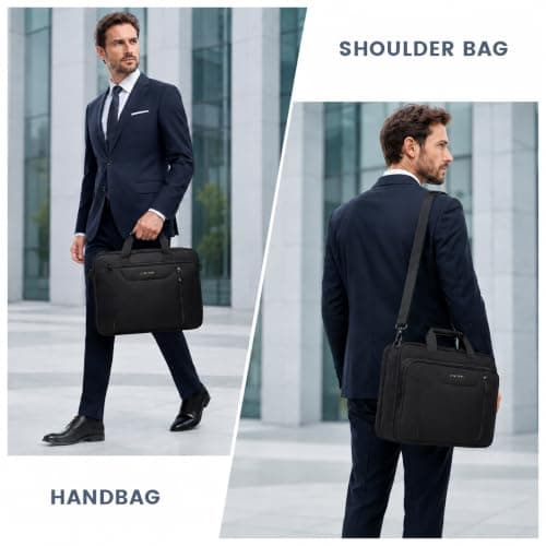 EMPSIGN Laptop Bag Briefcase for Men Women, 17.3 Inch Messenger Bag — view 2