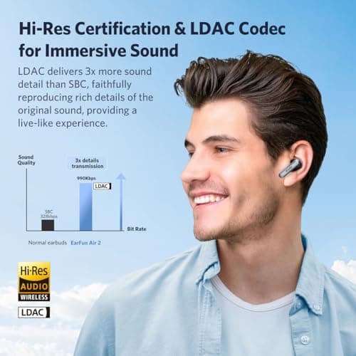 EarFun Air 2 Wireless Earbuds, Hi-Res Sound — view 2