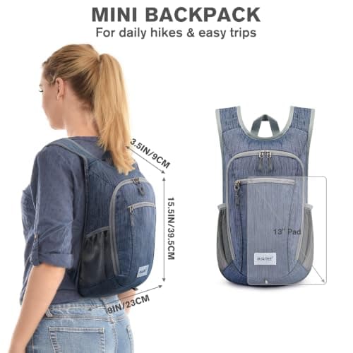 G4Free 10L Small Rucksack Foldable Backpack Lightweight Packable Daypack Travel Outdoor Hiking Shoulder Bag — view 3