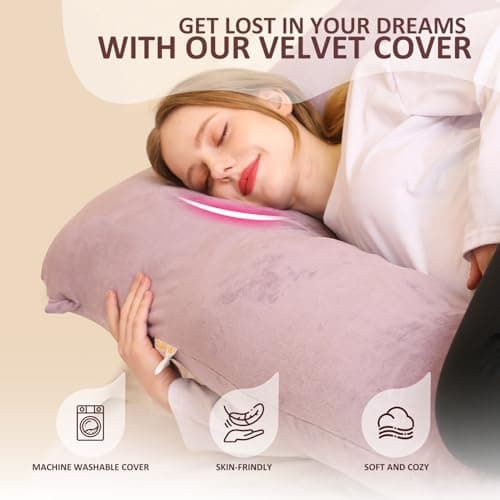 Chilling Home Pregnancy Pillow, U Shaped Maternity Full Body Pillow, Velvet — view 4