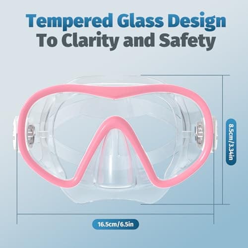 RIOROO Adult Snorkel Mask, Diving Goggles 180° Panoramic View, Anti-Fog, Tempered Glass Lenses, Diving Mask with Nose Cover for Adults and Youth. — view 4