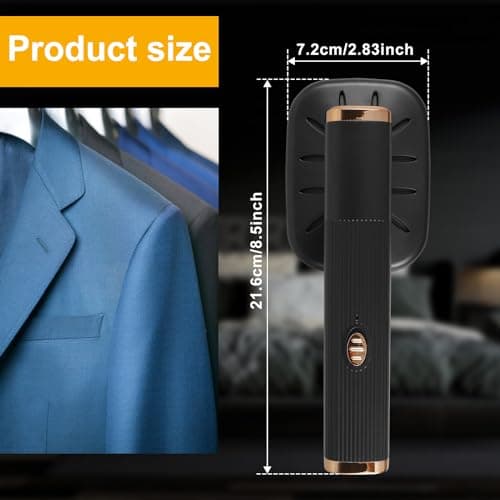 Travel Iron Steam Mini Portable Iron 180°rotatable Handheld Garment Mini Electric Iron Foldable Steamer Iron 20s Fast Heat up Micro Steamer Iron Support Dry and Wet Ironing for Home Office Travel — view 3