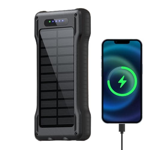 Solar Power Bank 10000mAh - Fast Charge | Waterproof, Flashlight