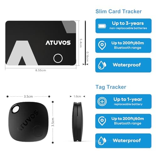 ATUVOS Smart Air Tag and Wallet Tracker Card, (iOS Only) — view 6