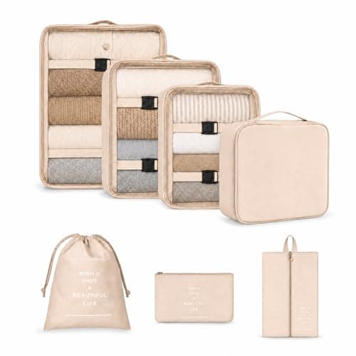 BoyField Packing Cubes - 7 PCS Travel Essentials Packing Cubes for Suitcases, Luggage Organiser Bags for Holiday Storage