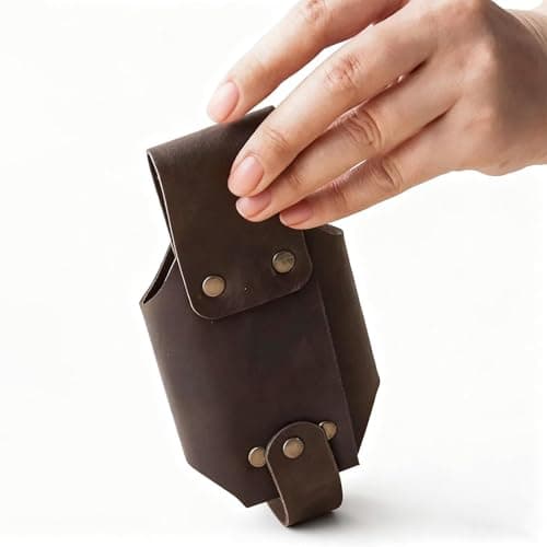 Leather Beer Belt Holster,Portable Belt Bottle Holder,Beer Holster Belts Accessories, Grilling Camping Beer Gifts for Men Father’s Day Christmas Beer Drinkers/Lovers,Cowboy Accessories for Men — view 6