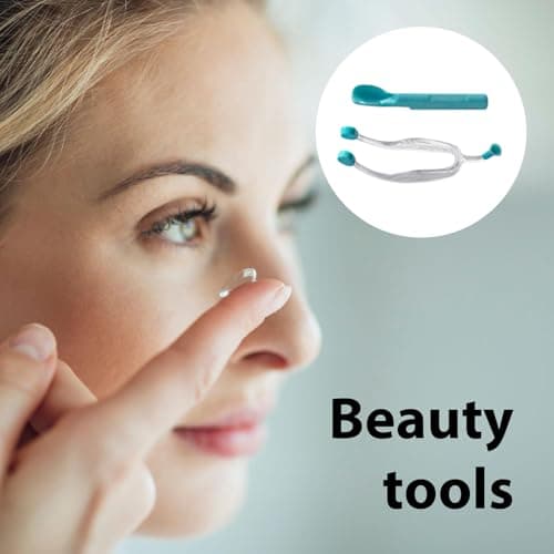 Contact Lens Remover - Soft Silicone Tip Tweezer Stick, 6*8*3cm Scleral Inserter Scoop Kit, Travel Case Suction Plunger | Hygienic Eye Care Applicator Tool For Girls Women Long Nails Home Travelling — view 4