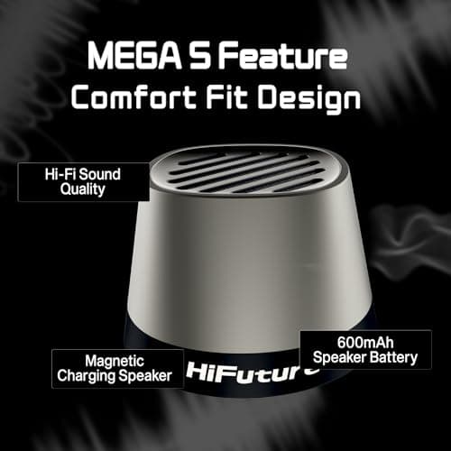 HiFuture Mega S Wireless Speaker, Silver Grey — view 5