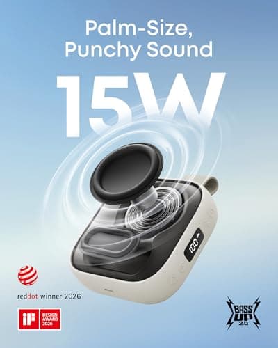 soundcore Boom Go 3i Portable Bluetooth Speaker by Anker, 24H Playtime, 15W Punchy Sound, Emergency Charging, Powerful BassUp 2.0, Bluetooth 6.0, IP68 Waterproof for Hiking/Cycling/Camping (Beige) — view 2
