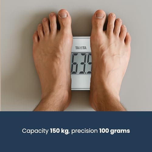 TANITA HD-386 World's Smallest Digital Bathroom Scale Easy To Travel Pearl White — view 5
